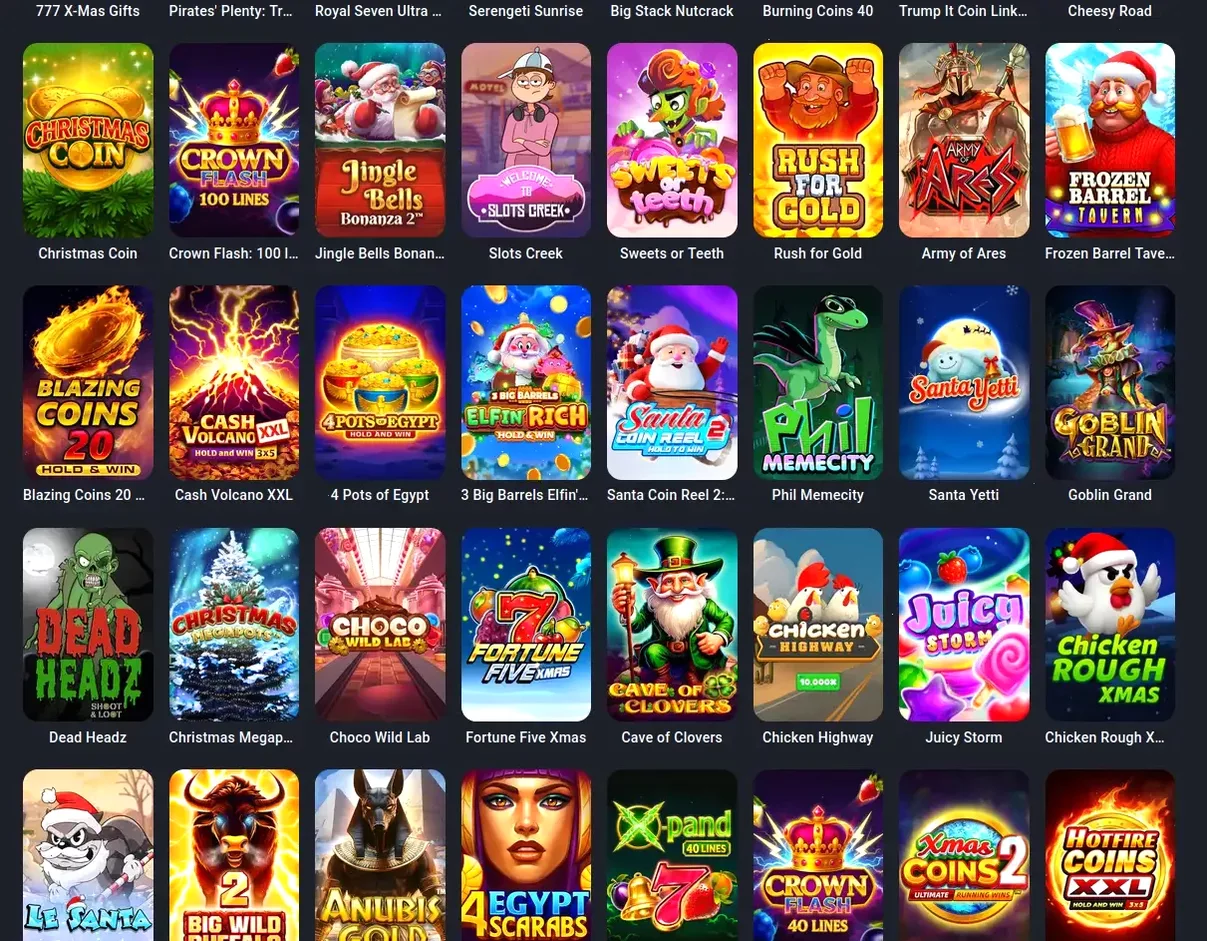 Игровой интерфейс казино Фараон